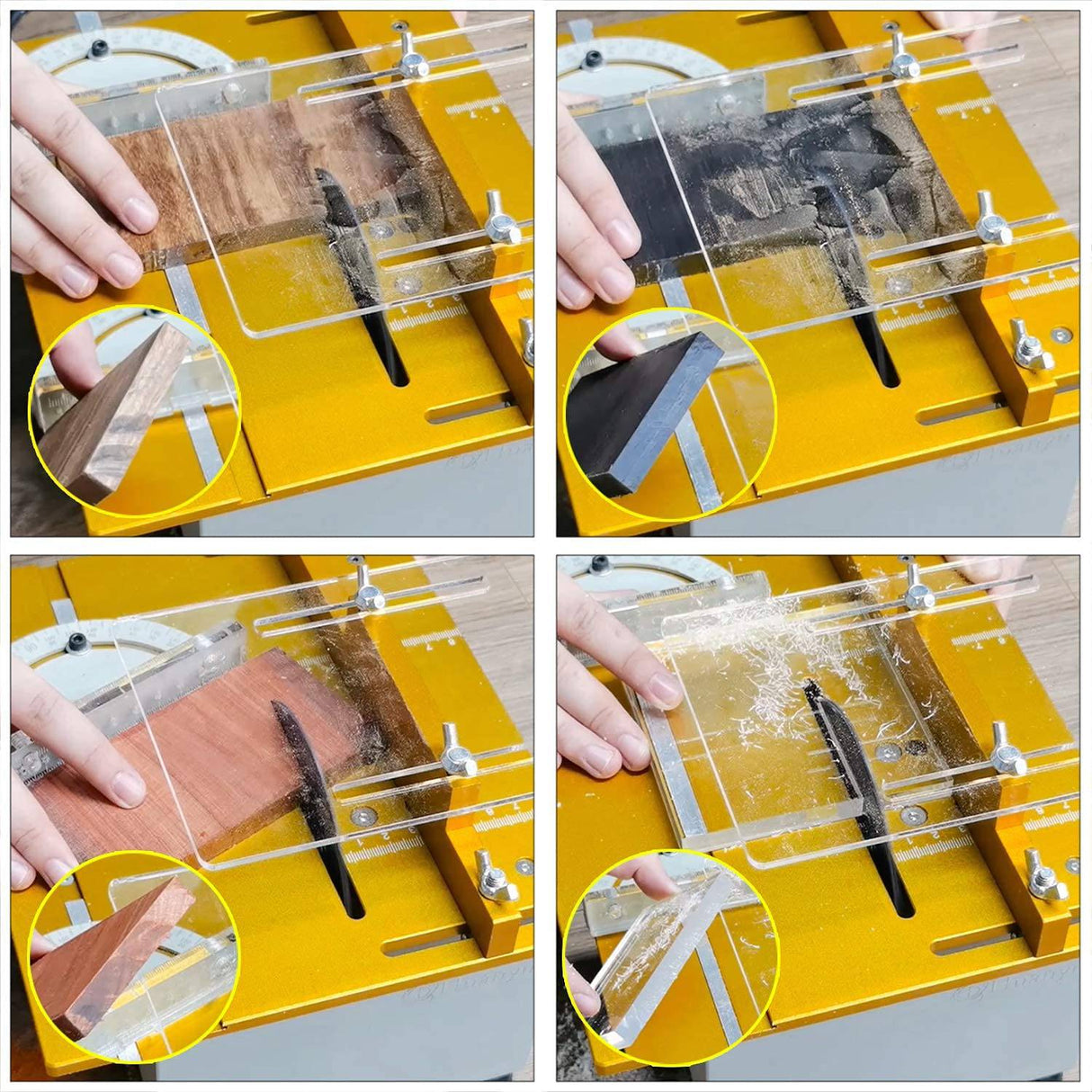 Huanyu Mini Sierra de mesa Mejorada 300W 9000RPM multifuncionales de precisión Torno de carpintería Banco de pulido Modelo de hoja ajustable hecho a mano, portátil eléctrica para manualidades de bricolaje - DIGVICE MX