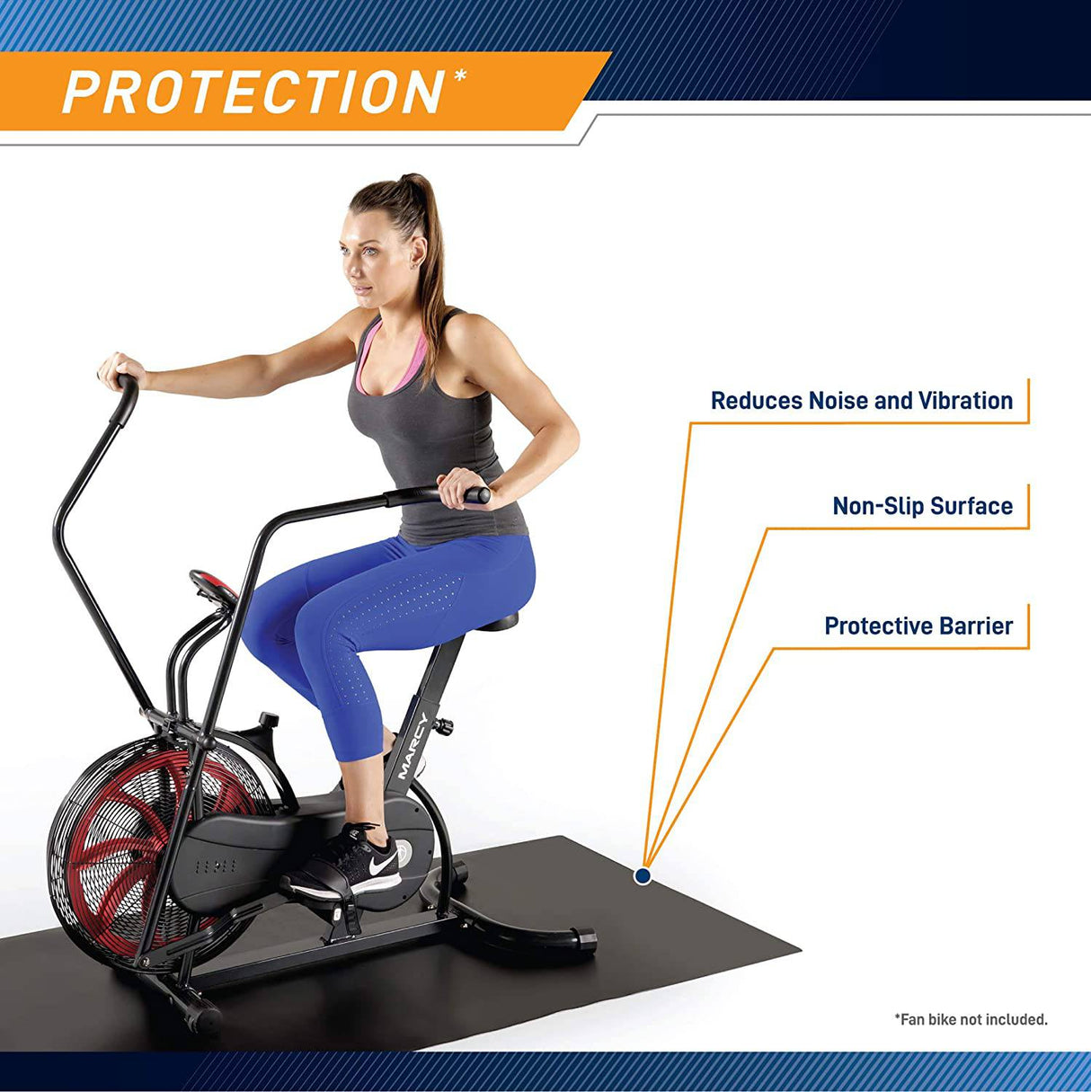 Marcy Fitness Equipment - Tapete y protector de suelo para cintas de correr, bicicletas estáticas y accesorios