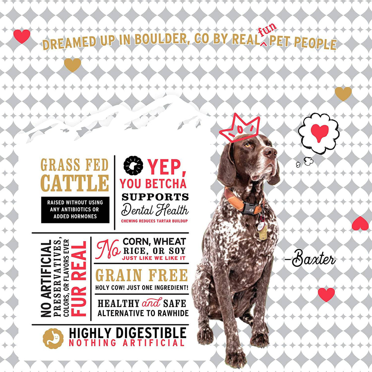 "I and love and you" Ear Candy Cow Ear Strips - Masticables para perros sin granos, 100% golosinas para orejas de ternera para perros grandes y pequeños, Free Range & Grass Fed Beef, 2.5 onzas - DIGVICE MX