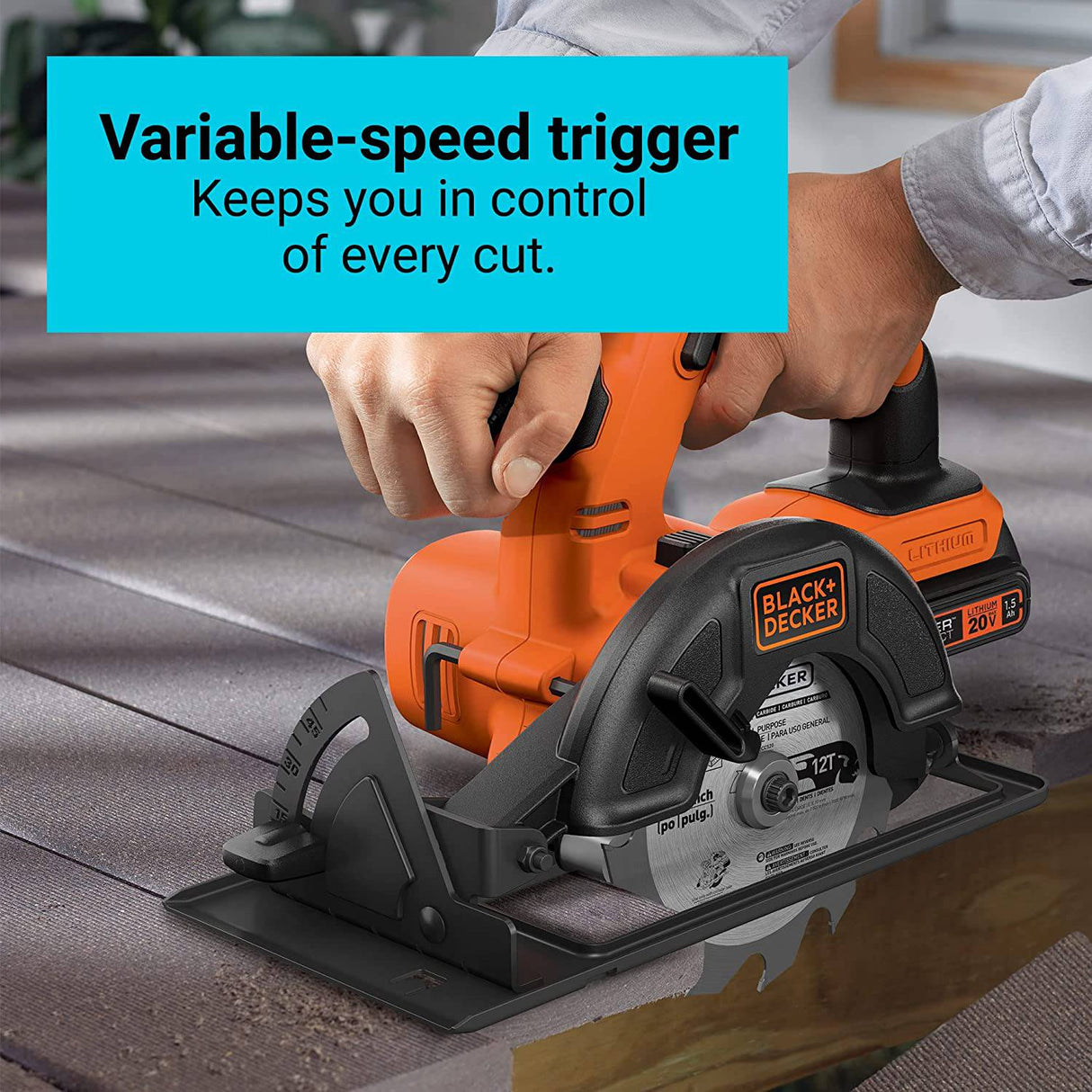 BLACK+DECKER 20V MAX* POWERCONNECT 5-1/2 pulg. Sierra circular inalámbrica (BDCCS20C) - DIGVICE MX