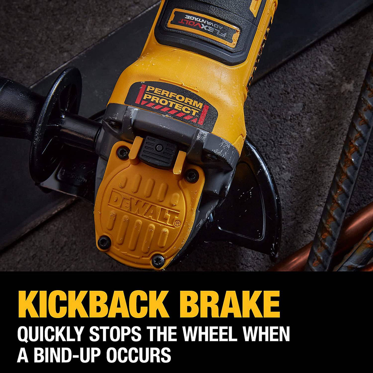 DEWALT FLEXVOLT ADVANTAGE 20V MAX* Amoladora angular, interruptor de paleta, 4-1/2 pulgadas a 5 pulgadas, solo herramienta (DCG416B) - DIGVICE MX
