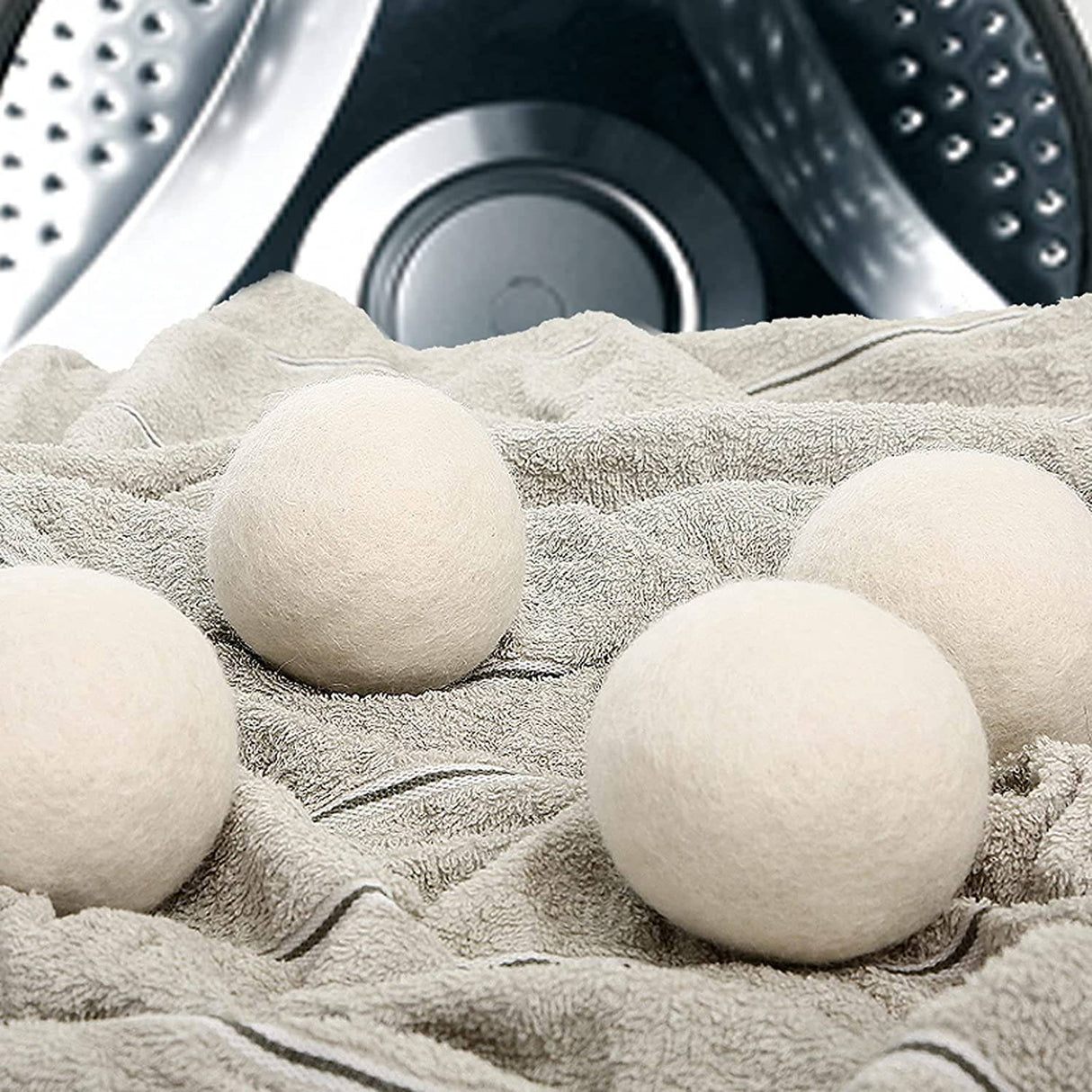 XHANGMZ Bolas de secadora de lana, paquete de 6 bolas de lavandería XL, tejido orgánico natural de lana de Nueva Zelanda, seguro para bebés sin aditivos químicos, ropa antibobinado, elimina la electricidad estática - DIGVICE MX