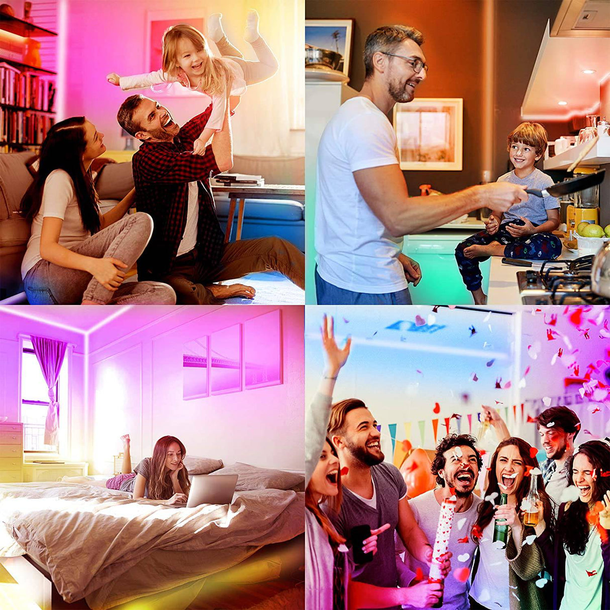 DAYBETTER Smart WiFi luces LED de 100 pies, tira de luces LED controlada por aplicación Tuya, funciona con Alexa y Google Assistant, tira de luces LED con temporizador - DIGVICE MX