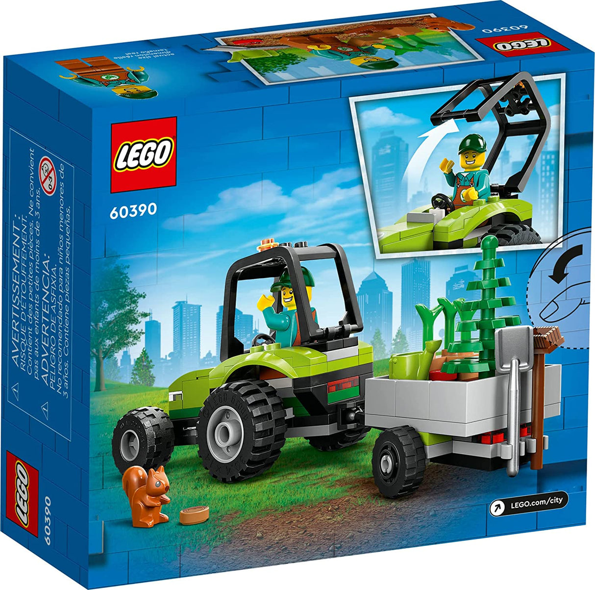 LEGO City Park Tractor 60390 Juego de juguetes de construcción para niños, niños y niñas a partir de 5 años (86 piezas)