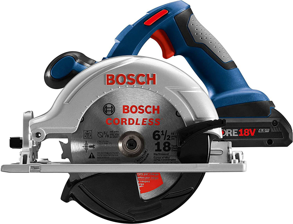 BOSCH CCS180-B15 18 V 6-1/2 pulg. Kit de sierra circular con (1) batería compacta CORE18V 4.0 Ah - DIGVICE MX