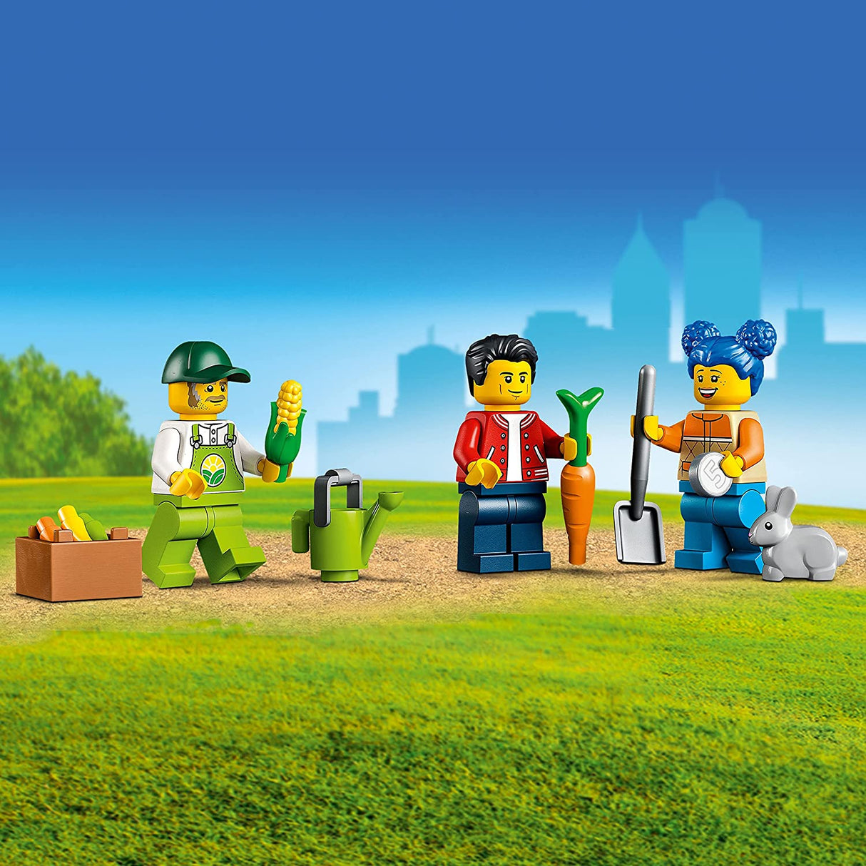 LEGO City Farmers Market Van 60345 Juego de juguetes de construcción para niños, niños y niñas a partir de 5 años Juego de tienda de granja móvil con 3 minifiguras (310 piezas)