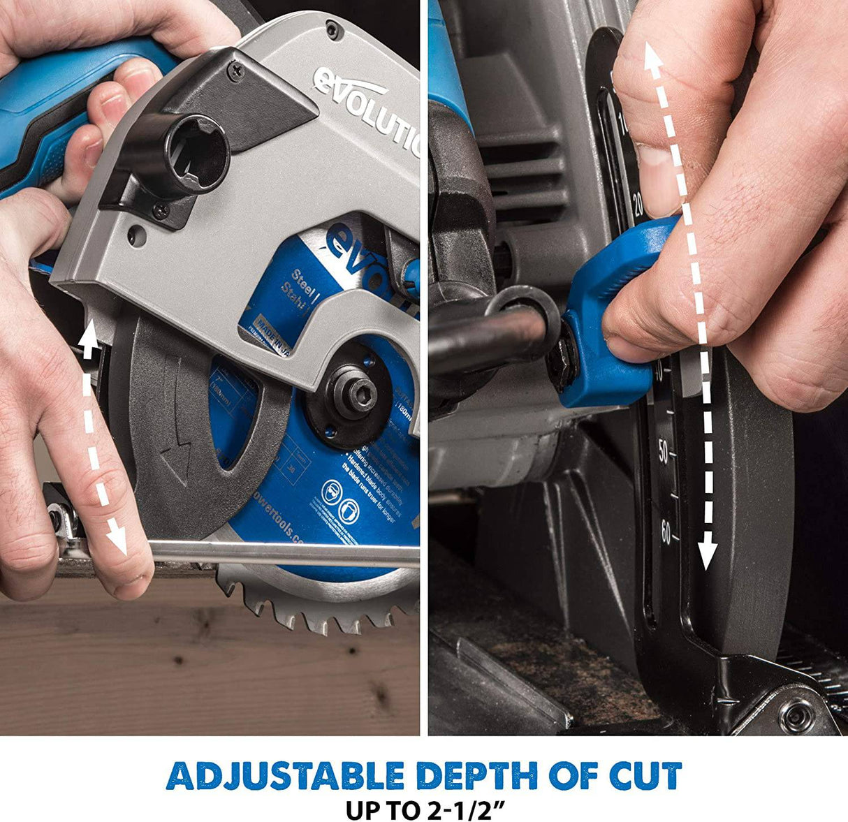 Evolution Sierra circular para corte de metal de 7.25” – Metal cortado, acero de sierra – Hoja de sierra circular TCT de 7 1/4” incluida | Corte biselado de 45 grados Sierra de corte en seco S185CCSL con cable de 15 amperios - DIGVICE MX