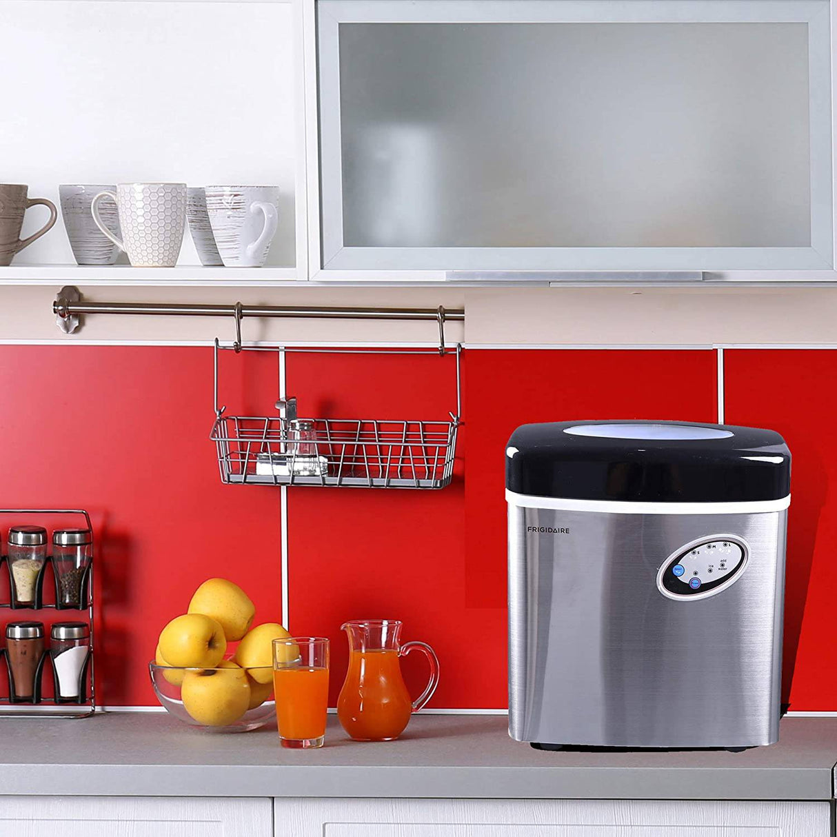 Frigidaire EFIC115 Máquina para hacer hielo extra grande, acero inoxidable, 48 libras por día - DIGVICE MX