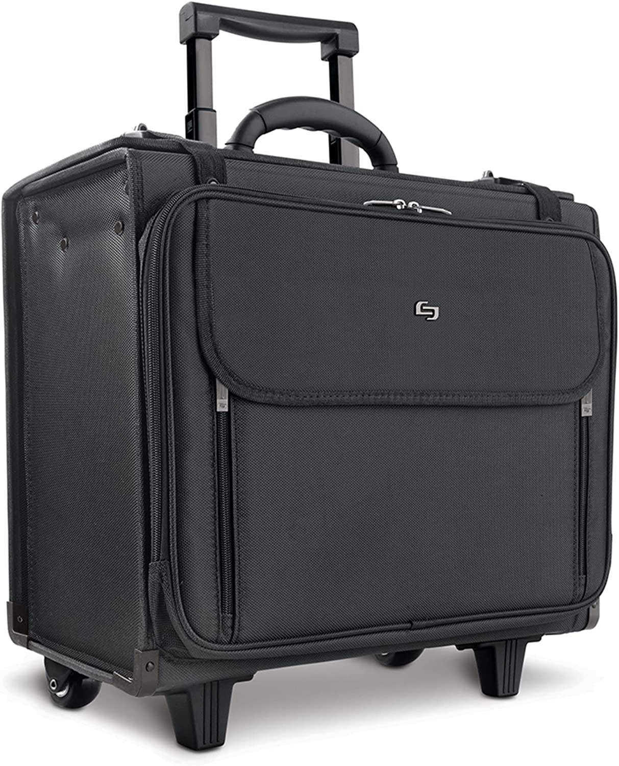 Solo - Lincoln Estuche para catálogo con ruedas de lados rígidos, negro