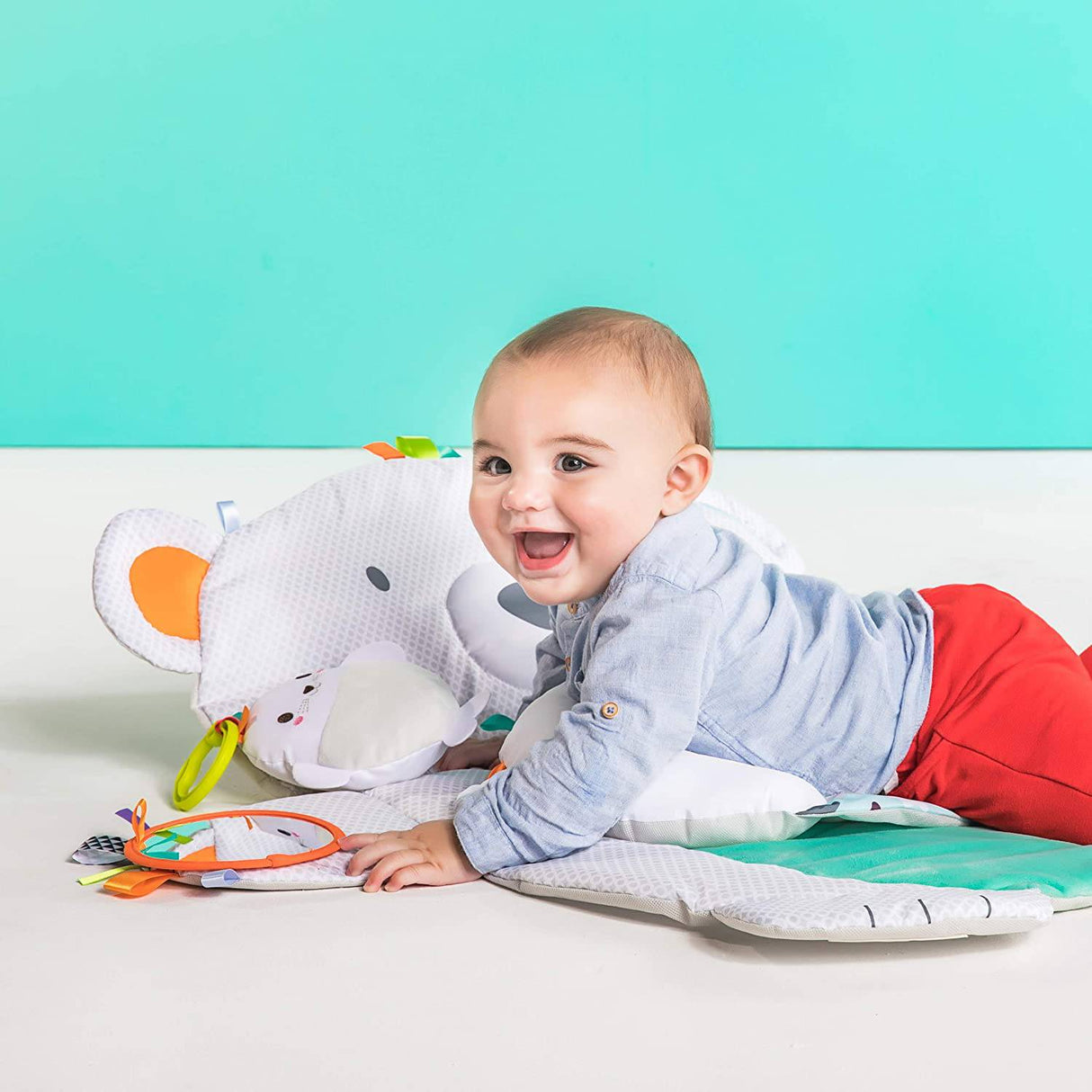 Bright Starts Tummy Time Prop & Play Activity Mat - Oso polar, edades recién nacido + - DIGVICE MX