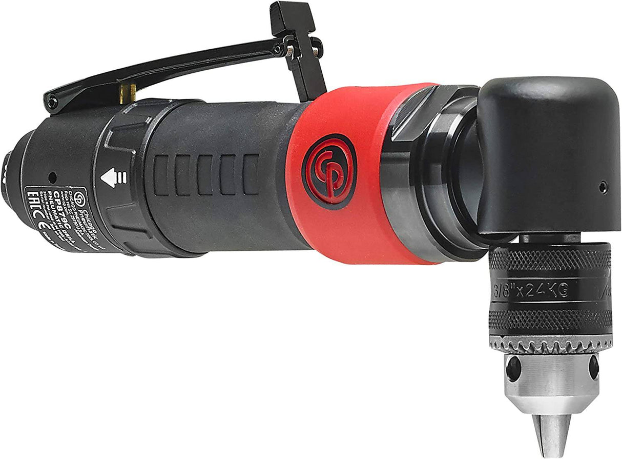 Chicago Pneumatic CP879C Taladro de aire reversible compuesto en ángulo, mandril de 3/8 pulgadas, negro - DIGVICE MX