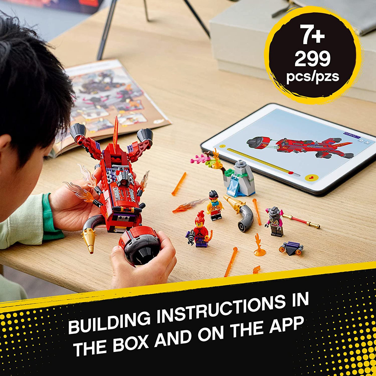 LEGO Monkie Kid Red Son's Inferno Jet 80019 Kit de construcción (299 piezas)