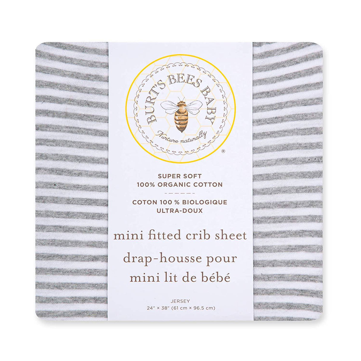 Burt's Bees Baby - Sábana bajera ajustable para minicuna para Pack 'n Play o Playard portátil, 100% algodón orgánico - DIGVICE MX