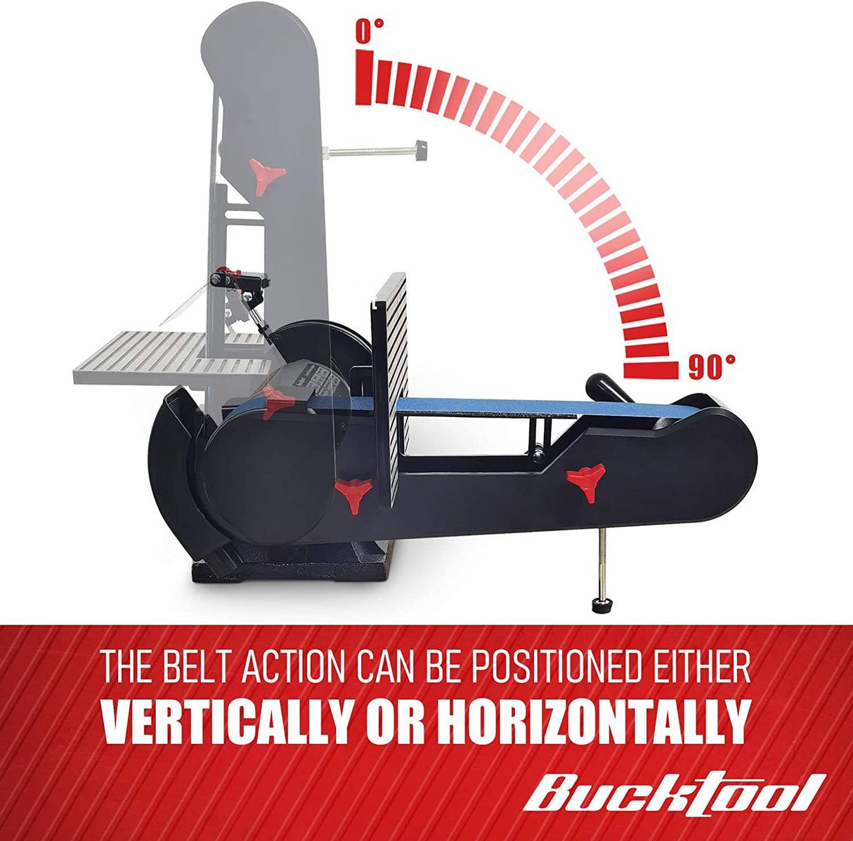 Bucktool Combo - Lijadora de banda de 2 x 42 pulgadas, amoladora de banco de 6 pulgadas, afilador de cuchillos con mesa de trabajo grande BG2600, modelo actualizado - DIGVICE MX