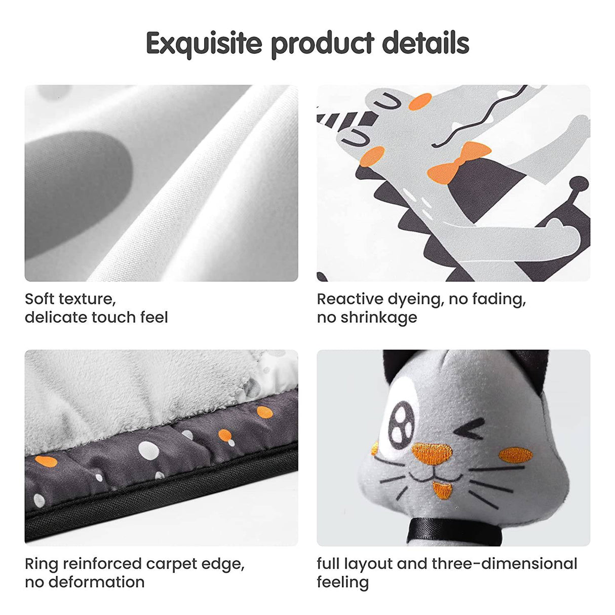 TUMAMA Gimnasio para bebés con juguetes extraíbles suaves, tapete de actividades para bebés en blanco y negro de alto contraste Tapetes de juego para bebés para el tiempo boca abajo Bebés recién nacidos - DIGVICE MX