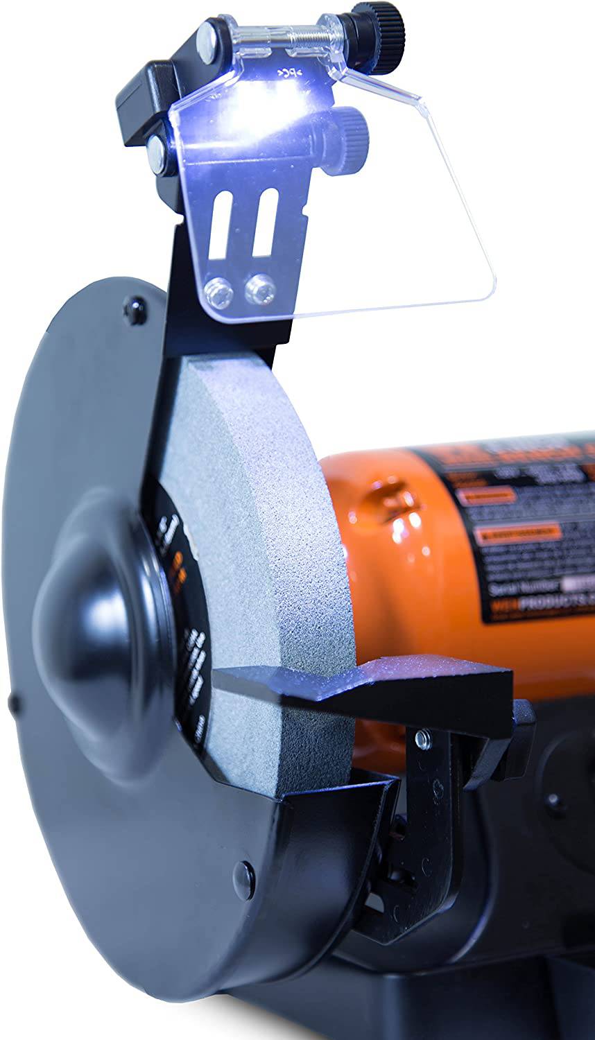 WEN BG4282 Amoladora de banco de una sola velocidad de 4.8 amperios y 8 pulgadas con luces de trabajo LED - DIGVICE MX