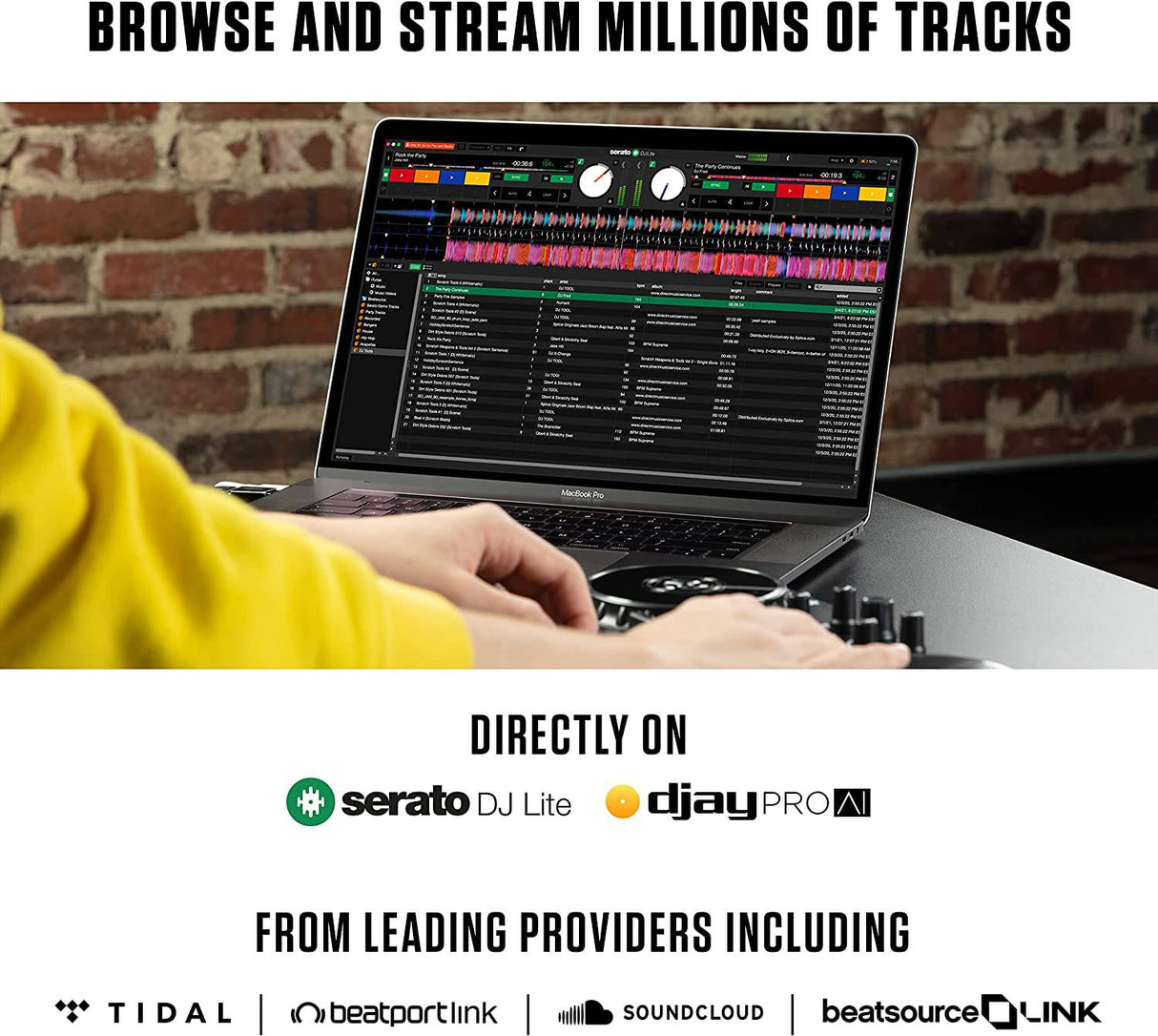 Numark Party Mix II - Controlador de DJ con luces de fiesta, set de DJ con 2 decks, mezclador de DJ, interfaz de audio y conectividad USB + Serato DJ Lite