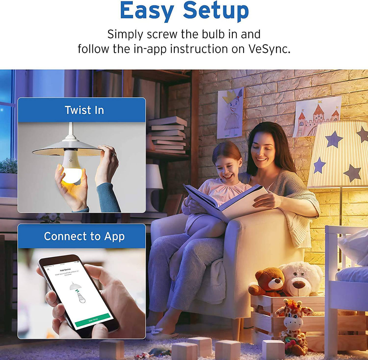 Etekcity ESL100 Bombilla inteligente que funciona con Alexa, Google Home e IFTTT, 1 unidad (paquete de 1), blanco suave 2700K 806LM, 9W (equivalente a 60W), no requiere concentrador - DIGVICE MX