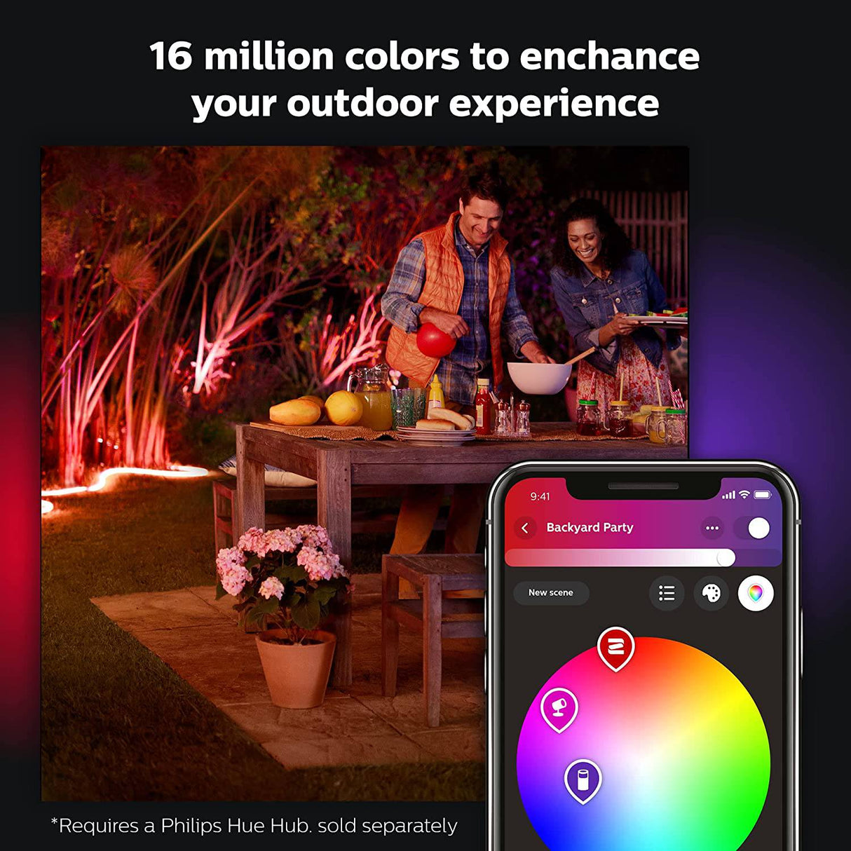 Philips Hue Smart Outdoor Lightstrip, 5 m/16 pies, (voz compatible con Amazon Alexa, Apple Homekit y Google Home, Hue Hub se vende por separado), color blanco - DIGVICE MX