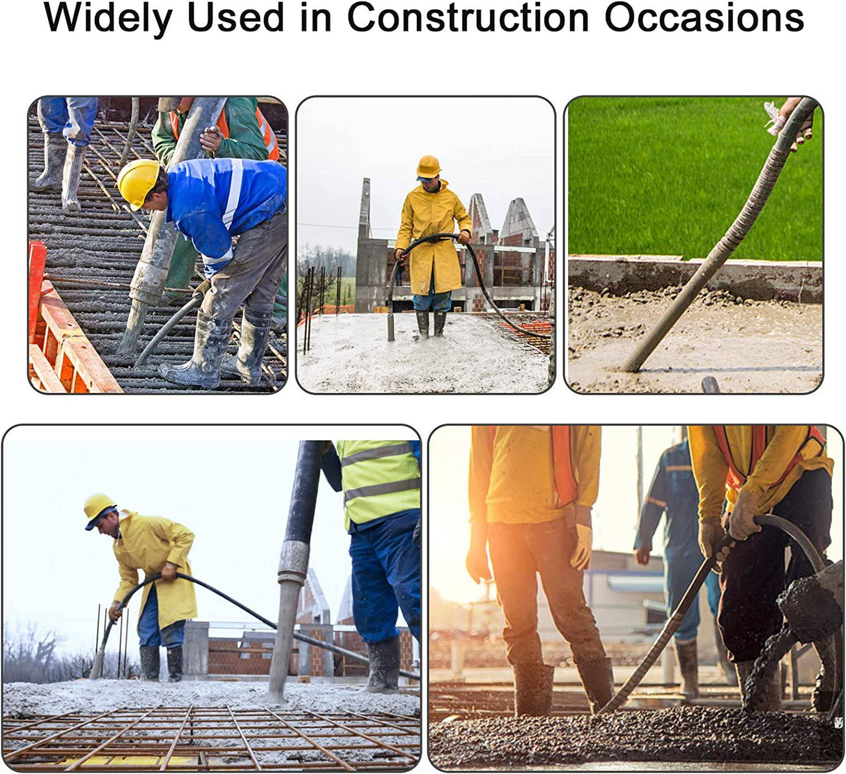 IMAYCC Vibrador de concreto, 1500W 110V Vibradores de concreto de potencia con herramientas de concreto de barra de eje de 6.6 FT / 2M, 14400 vibraciones por minuto Vibrador de concreto de mano Adecuado para varias construcciones de concreto - DIGVICE MX