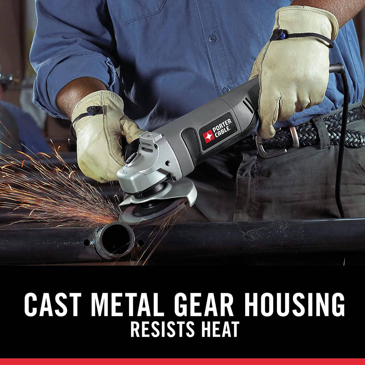 PORTER-CABLE - Herramienta de amoladora angular , 4-1/2 pulgadas, 7,5 amperios (PC750AG) - DIGVICE MX