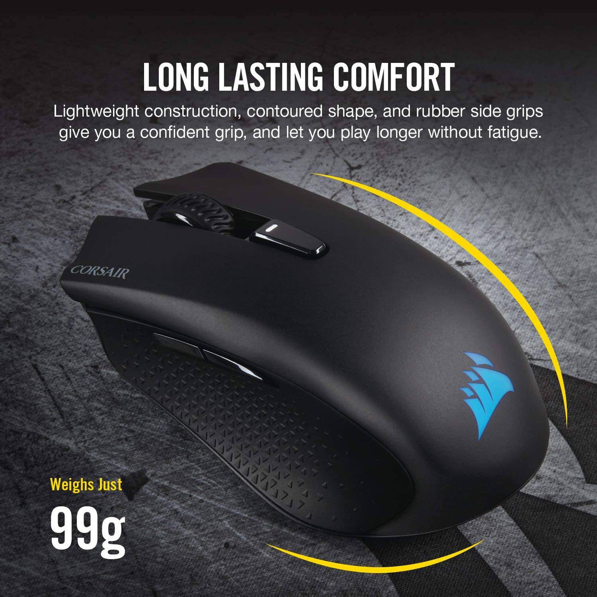 Corsair Harpoon RGB Wireless - Ratón inalámbrico recargable para juegos con tecnología SLIPSTREAM - Sensor óptico de 10.000 DPI