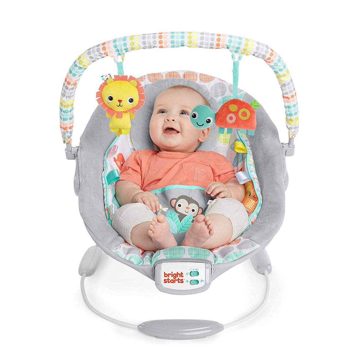 Bright Starts Whimsical Wild Comfy Baby Bouncer Asiento con relajante vibración y música - DIGVICE MX