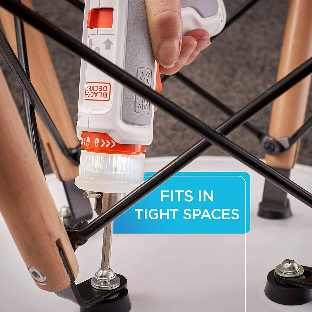 Beyond by BLACK+DECKER 4V MAX* Destornillador inalámbrico, hexagonal, en forma de L, puntas surtidas de 2 pulgadas (BCRTA601WAPB), blanco - DIGVICE MX