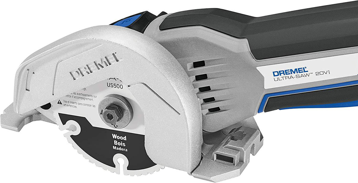 Dremel US20V-01 Kit de herramientas de sierra circular compacta con (1) batería de 20 V, (3) ruedas de corte y bolsa de almacenamiento - 15 000 RPM - Ideal para corte al ras, corte por inmersión y preparación de superficies - DIGVICE MX