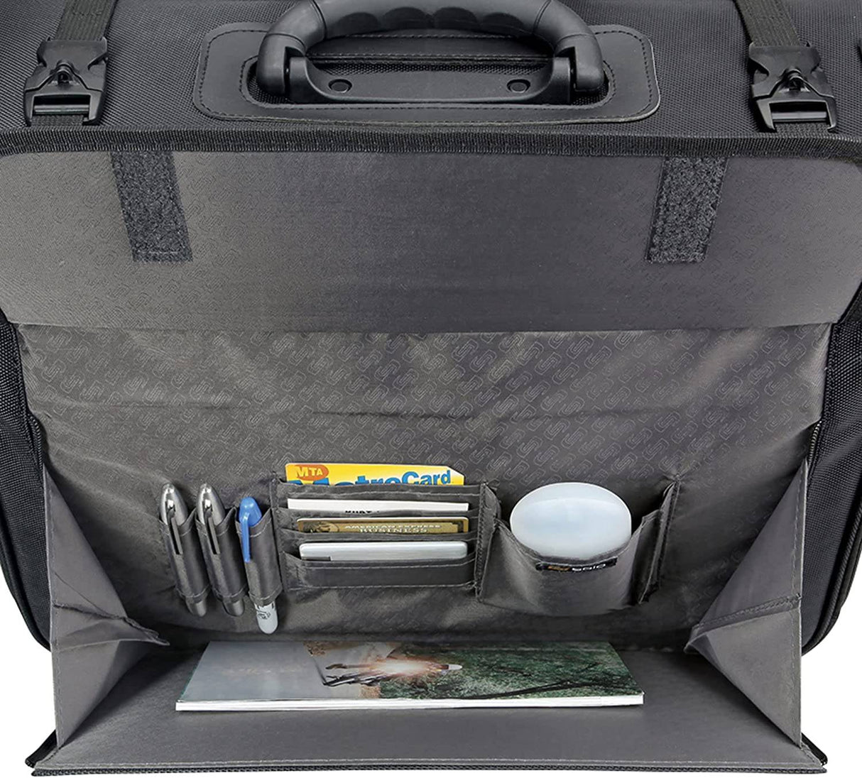 Solo - Lincoln Estuche para catálogo con ruedas de lados rígidos, negro