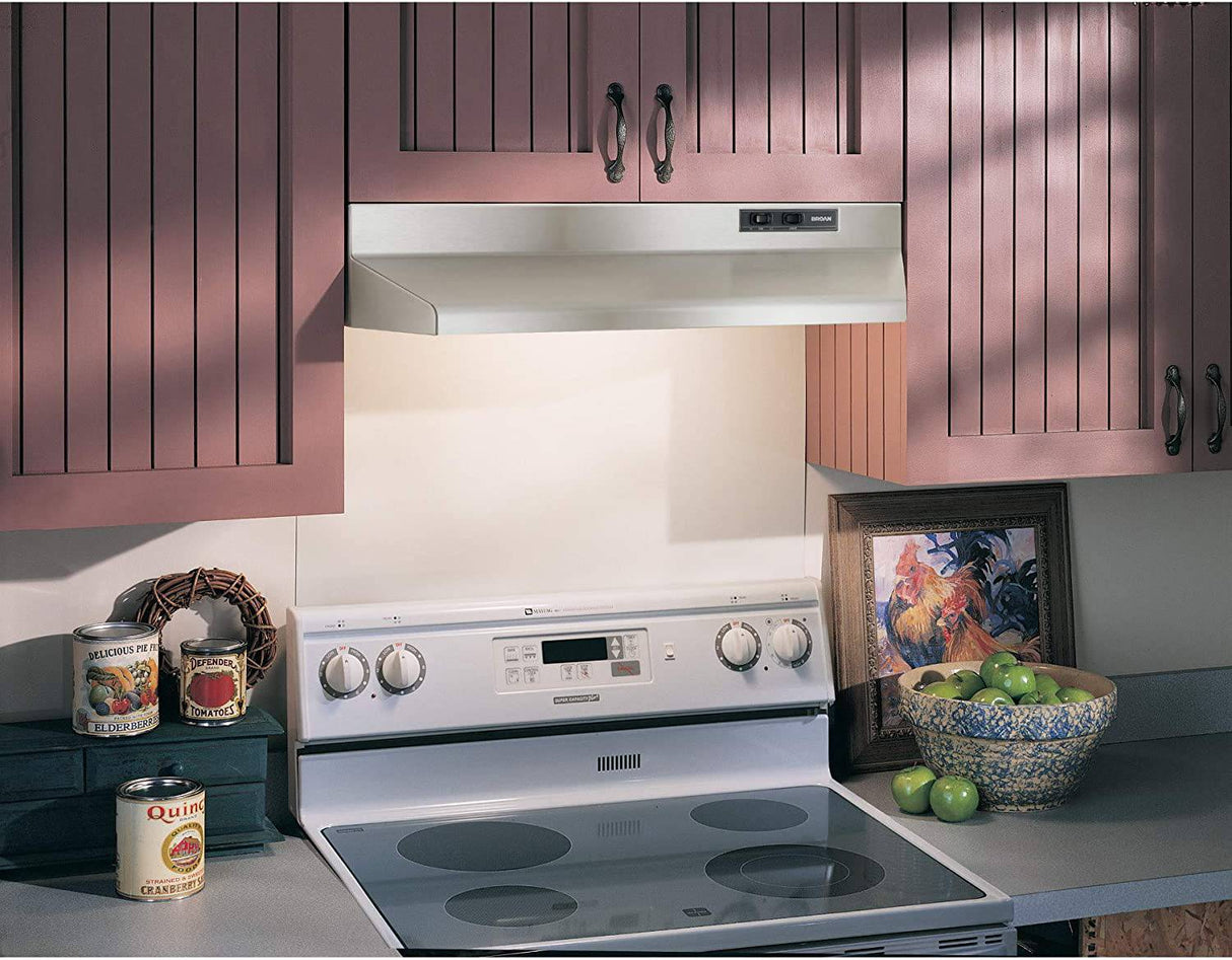 Broan-NuTone 423004 campana extractora para debajo del gabinete, 30 pulgadas, acero inoxidable - DIGVICE MX