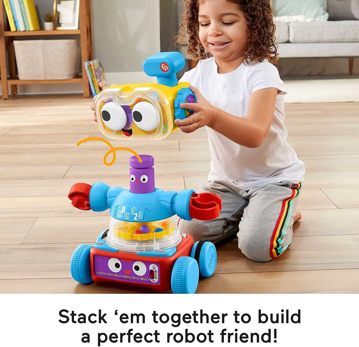 Fisher-Price Ultimate Learning Bot 4 en 1 con luces y música, juguetes para bebés y bebés de 6 meses - GTJ60