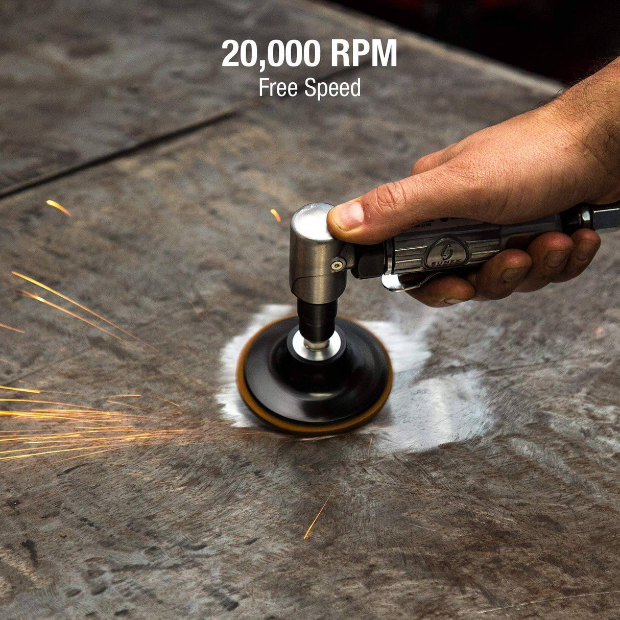 SUNEX TOOLS SX264K, kit de molinillo de aire de ángulo recto mini de 1/4 pulgadas con regulador de velocidad, acelerador de seguridad, construcción de rodamientos de bolas y estuche de almacenamiento, 20000 RPM - DIGVICE MX