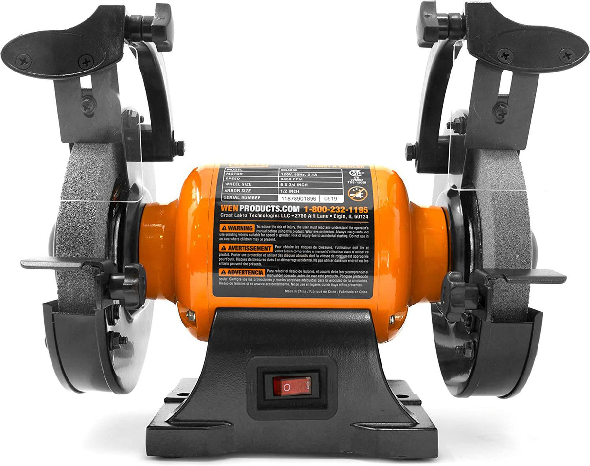 WEN BG4260 Amoladora de banco de velocidad única de 2.1 amperios y 6 pulgadas - DIGVICE MX