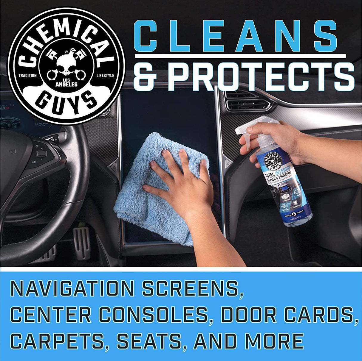 Chemical Guys HOL357 Clean & Shine Car Wash Starter Kit - Seguro para automóviles, camiones, motocicletas, SUV, jeeps, RV y más (7 artículos, incluidos 3 16 oz. Productos químicos para detalles de automóviles)