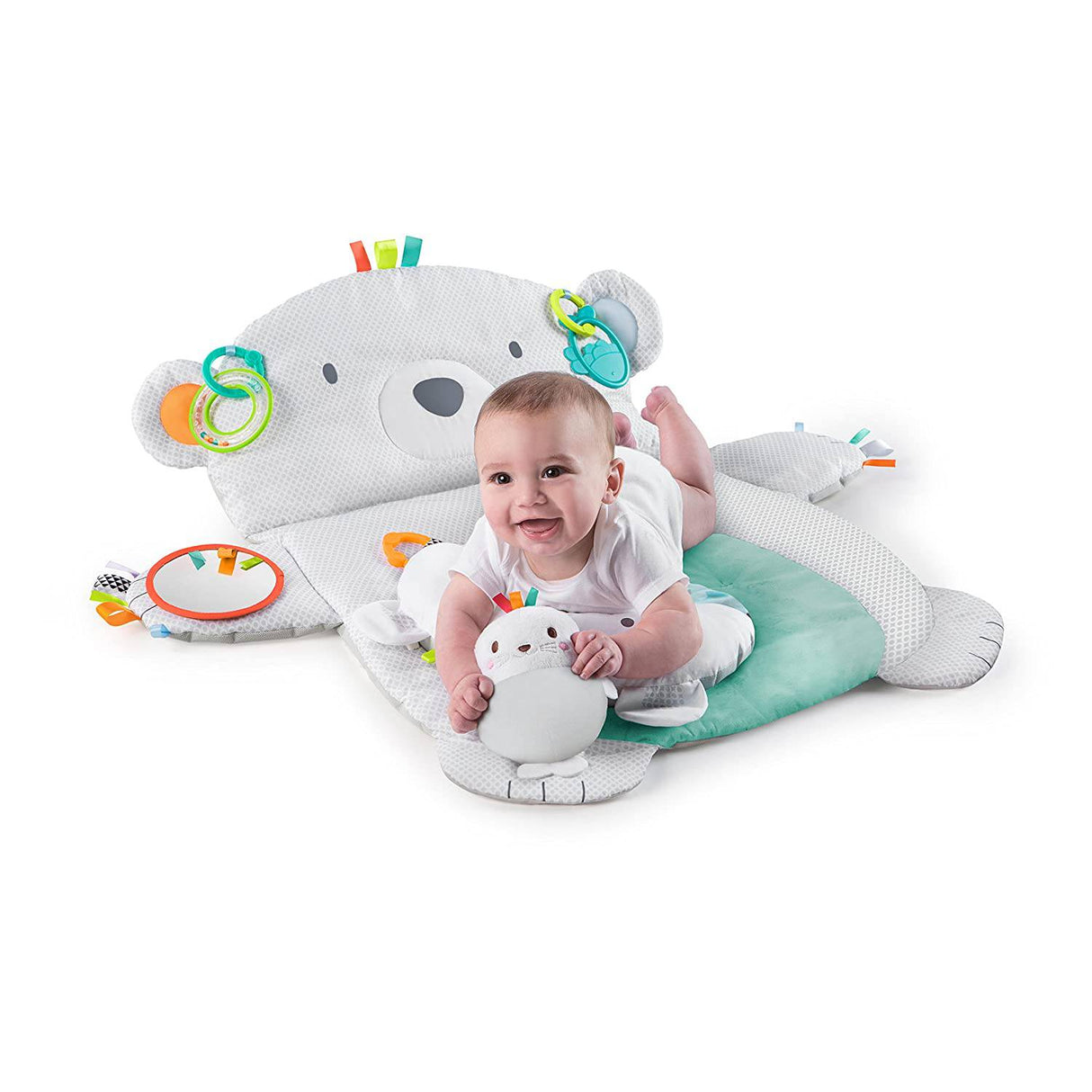 Bright Starts Tummy Time Prop & Play Activity Mat - Oso polar, edades recién nacido + - DIGVICE MX
