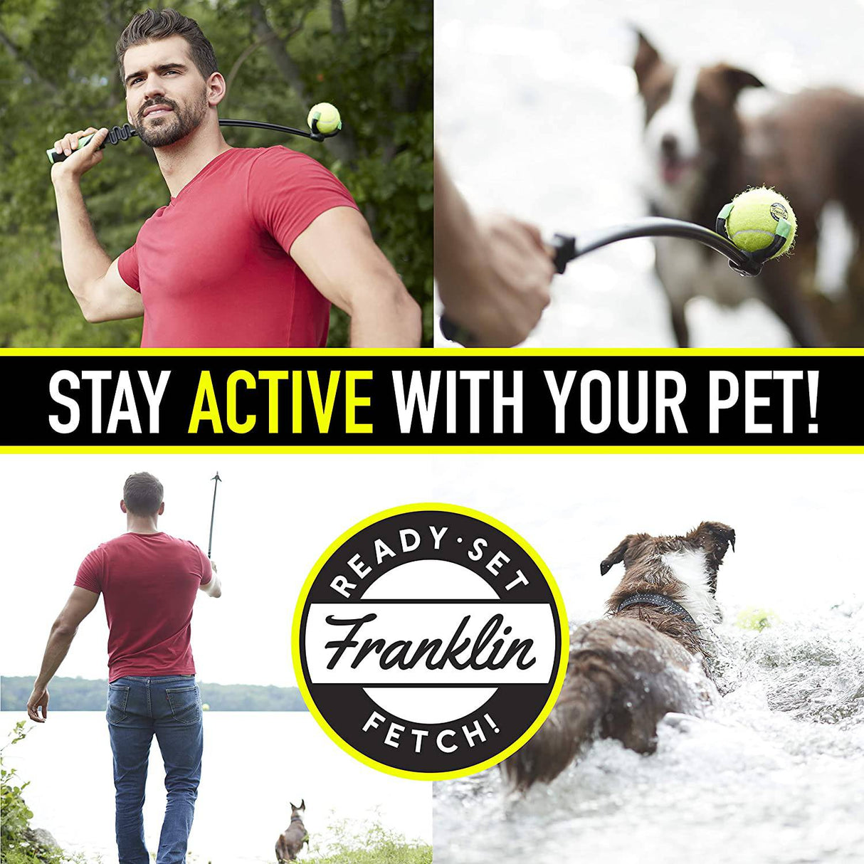 Franklin Pet Supply Lanzador de pelotas de tenis para perros - DIGVICE MX