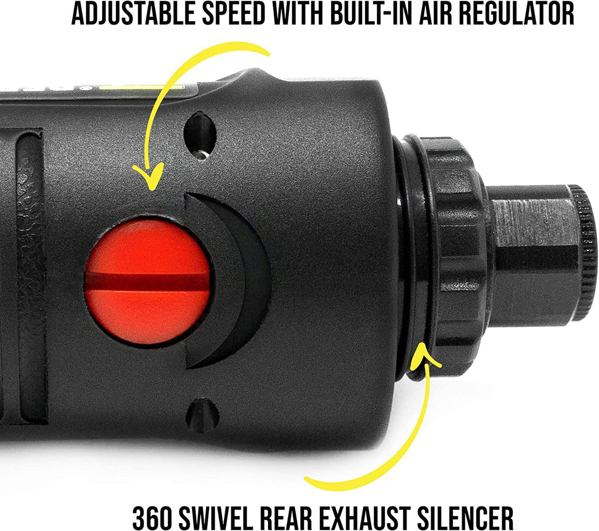 Berkling Tools - Molinillo de aire de 1/4 pulgadas, grado profesional, resistente, con control de velocidad variable (ángulo, ángulo recto) - DIGVICE MX