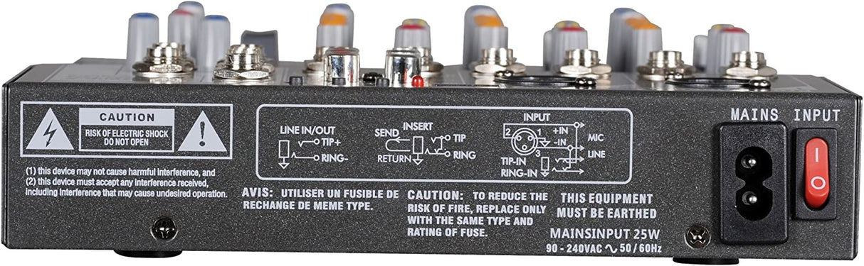 Audio2000'S AMX7303 Mezclador de audio profesional de cuatro canales con USB y procesador DSP