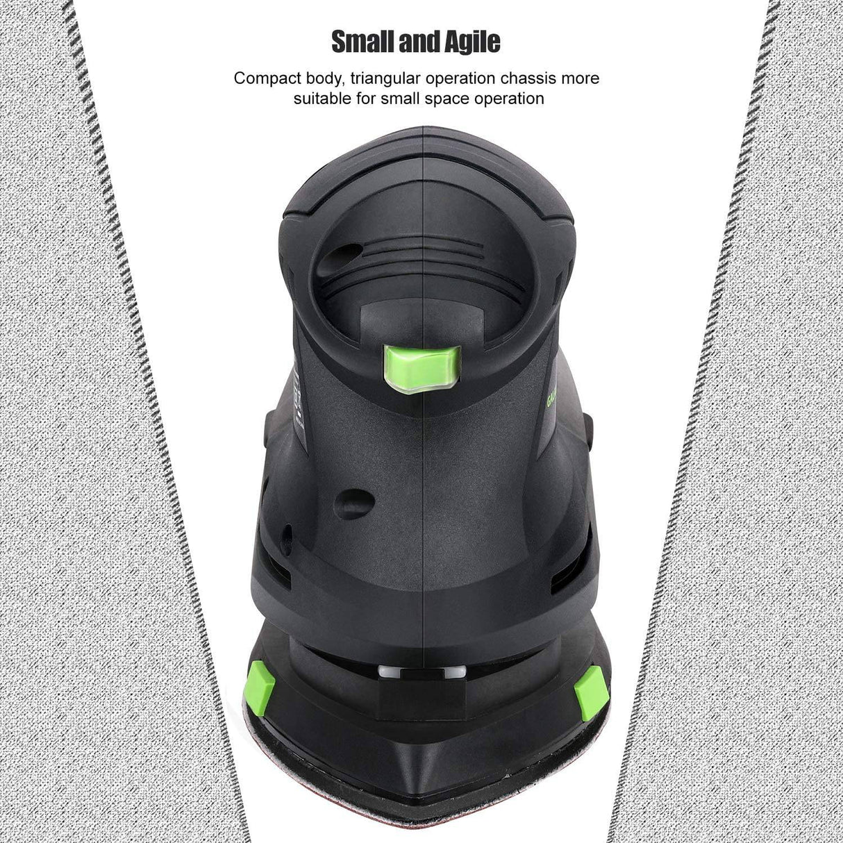 Lijadora orbital eléctrica GALAX PRO, lijadora de detalle de 12000 OPM con 10 piezas de papel de lija, lijadora manual de 1,6 A con cable de alimentación y sistema de recolección de polvo (QD6306C) - DIGVICE MX