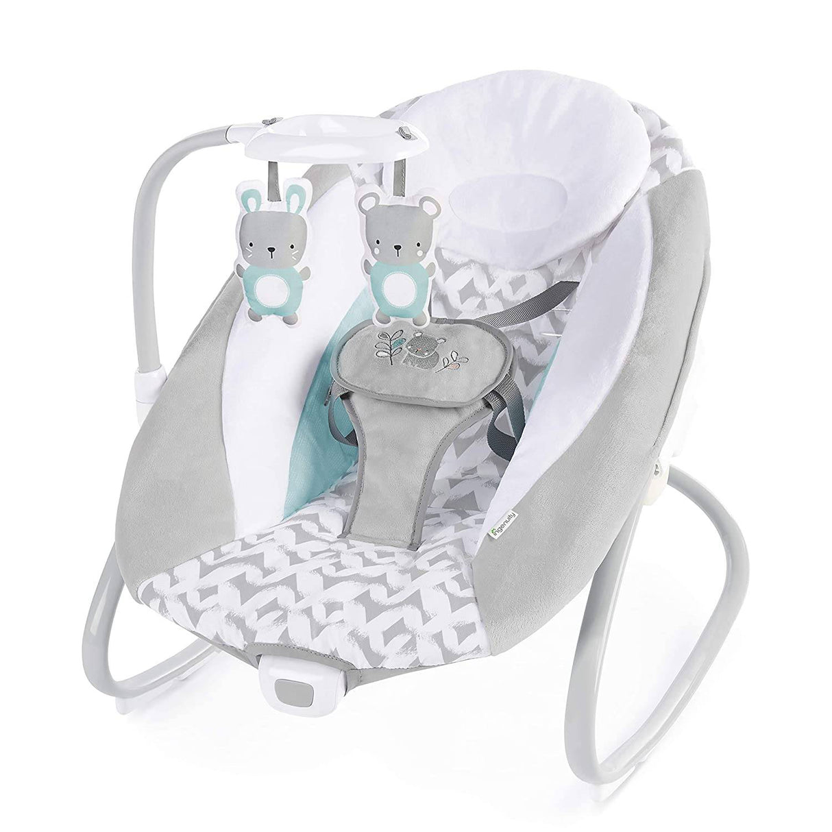 Ingenuity 2-in-1 SimpleComfort Compact Baby Swing & Rocker - Ligero, multidireccional, 6 velocidades, sonidos y vibraciones de la naturaleza - Raylan - DIGVICE MX