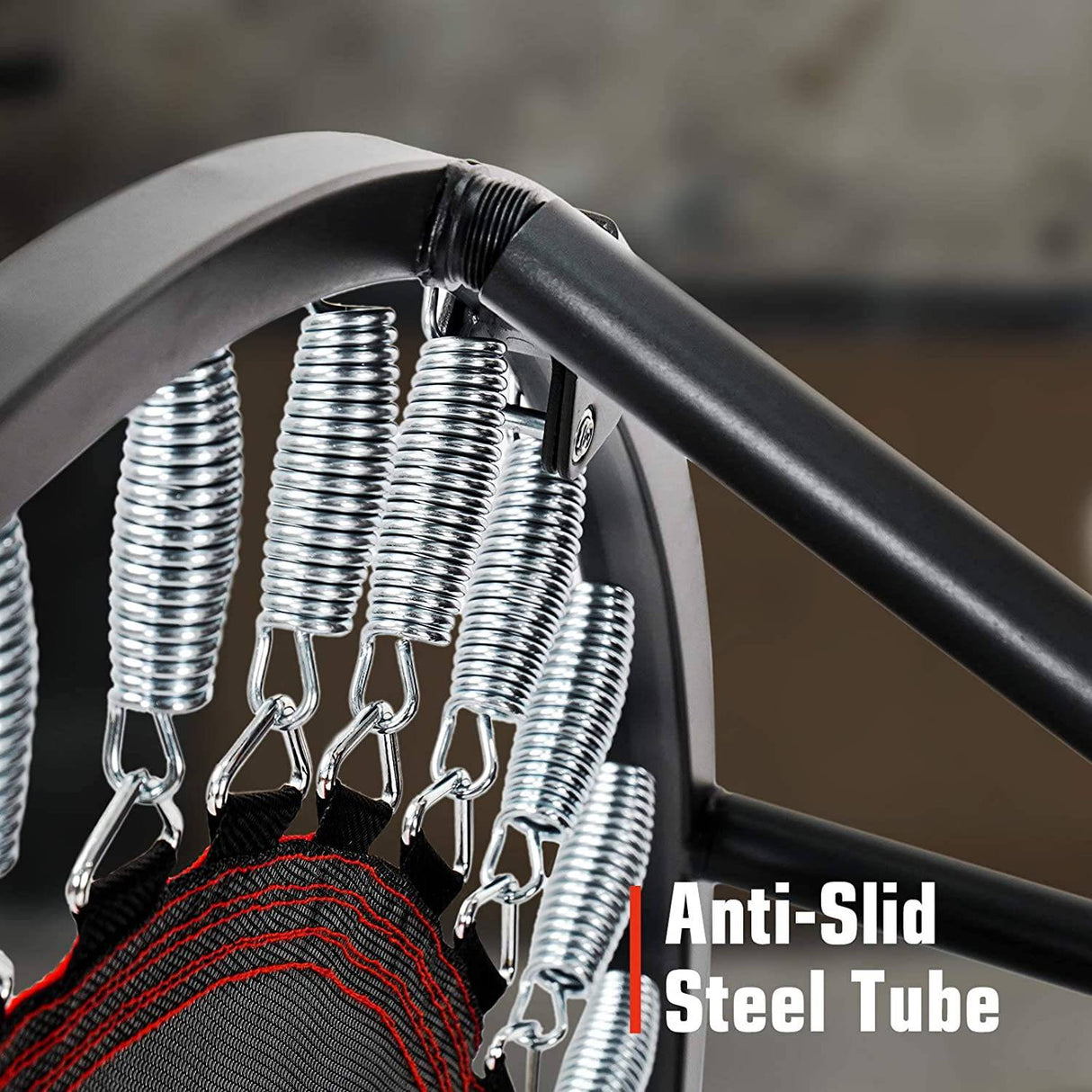 Pelpo 38" Mini trampolín plegable, trampolín de ejercicio con mango de espuma ajustable, trampolín reboteador para adultos Fitness, trampolín interior para entrenamiento de rebote carga máxima 330 libras