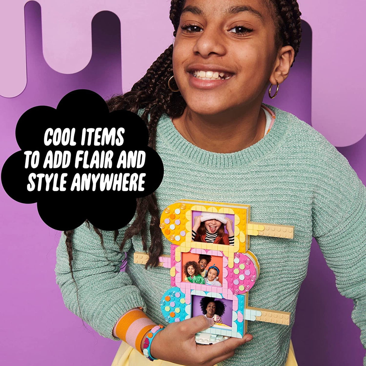 LEGO DOTS Ice Cream Marcos de fotos y pulsera 41956 (474 piezas)