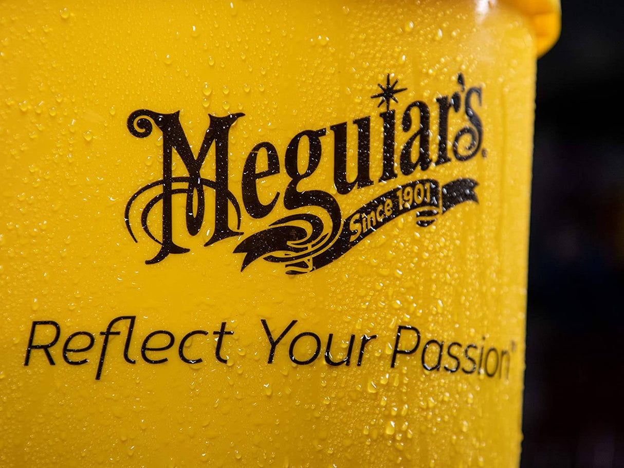 Meguiar's Cubeta amarilla - Cubo de lavado de autos para agua y espuma - 3.5 gal
