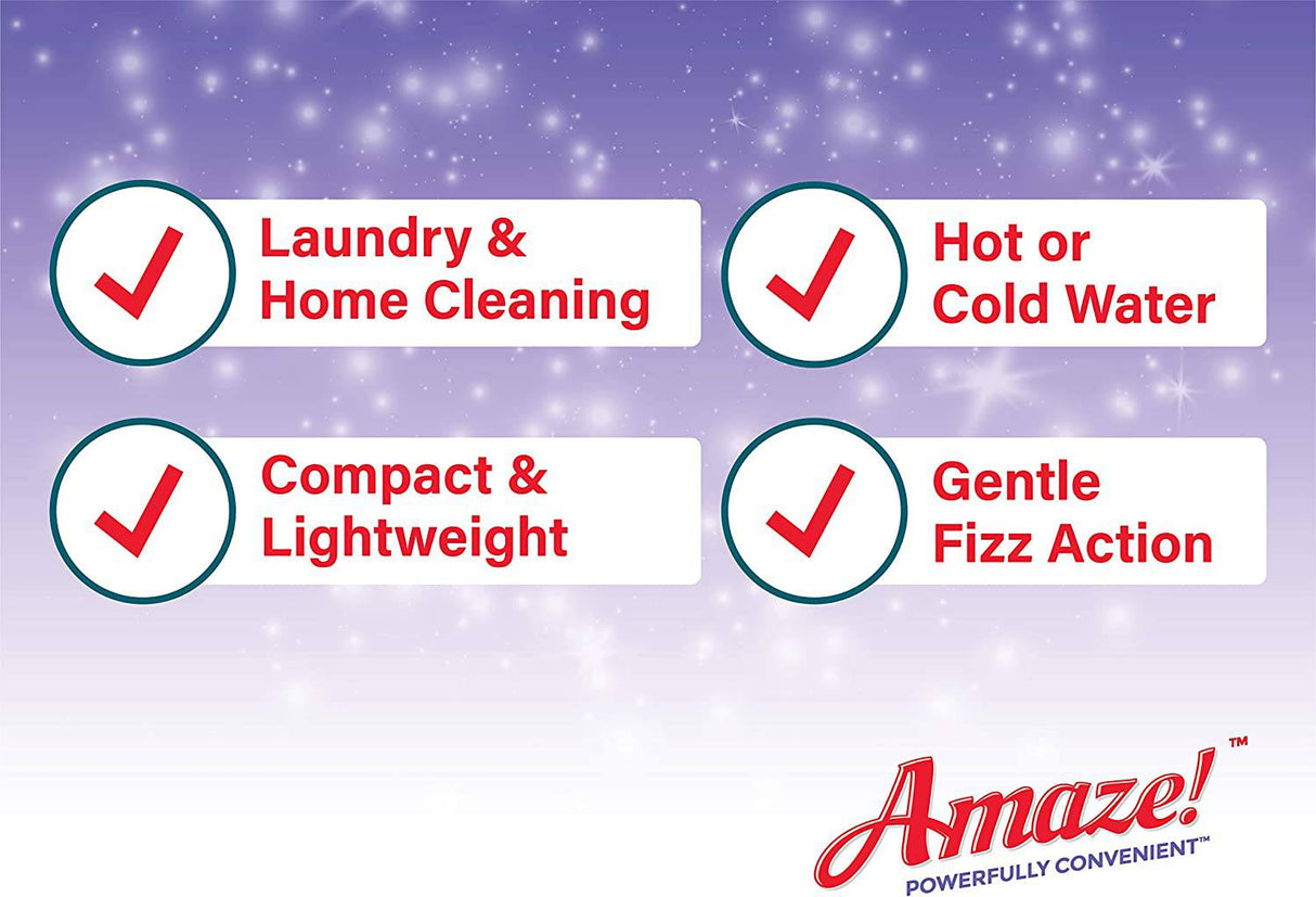 AMAZE! Pastillas de lejía ultraconcentradas para lavandería y limpieza del hogar (32 unidades de lavanda) - DIGVICE MX