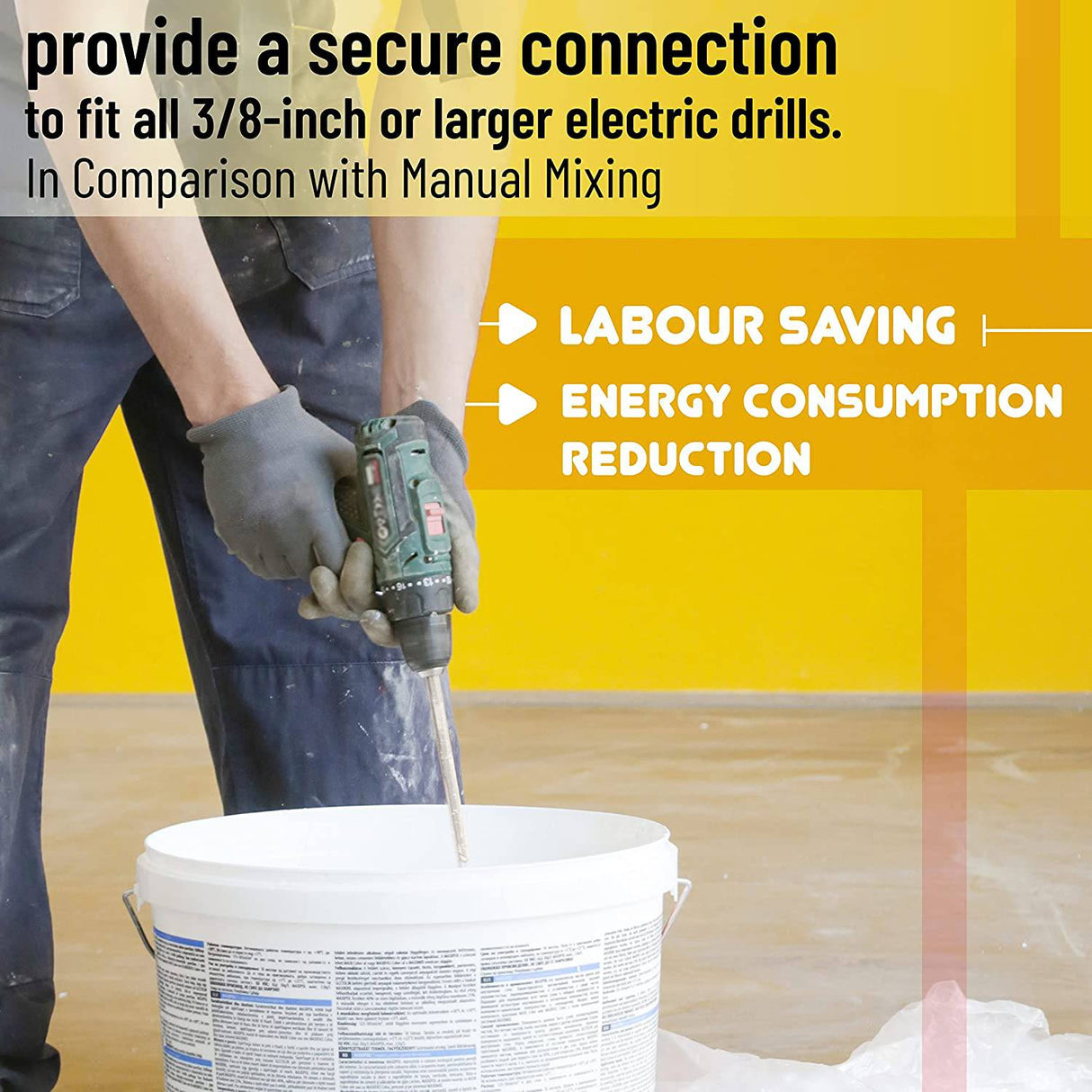 Mezclador de pintura Bates- Helix, 11.8 pulgadas, mezclador de pintura de 1 galón para taladro, mezclador de resina, mezclador de epoxi, agitador de pintura para taladro, accesorio de mezclador de taladro. - DIGVICE MX