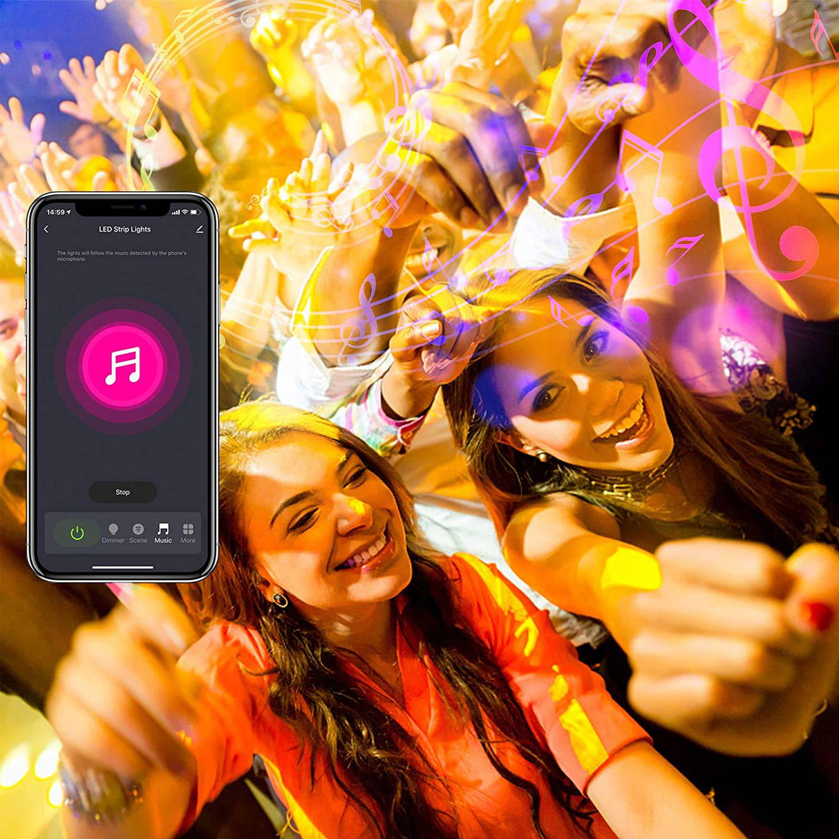 DAYBETTER Smart WiFi luces LED de 100 pies, tira de luces LED controlada por aplicación Tuya, funciona con Alexa y Google Assistant, tira de luces LED con temporizador - DIGVICE MX