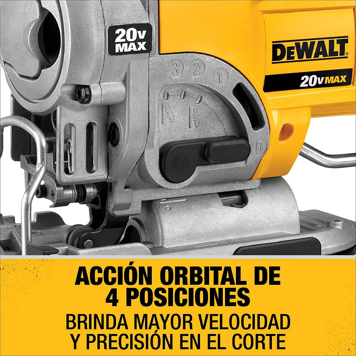 Sierra de plantilla DEWALT 20V MAX, solo herramienta (DCS331B), amarilla - DIGVICE MX