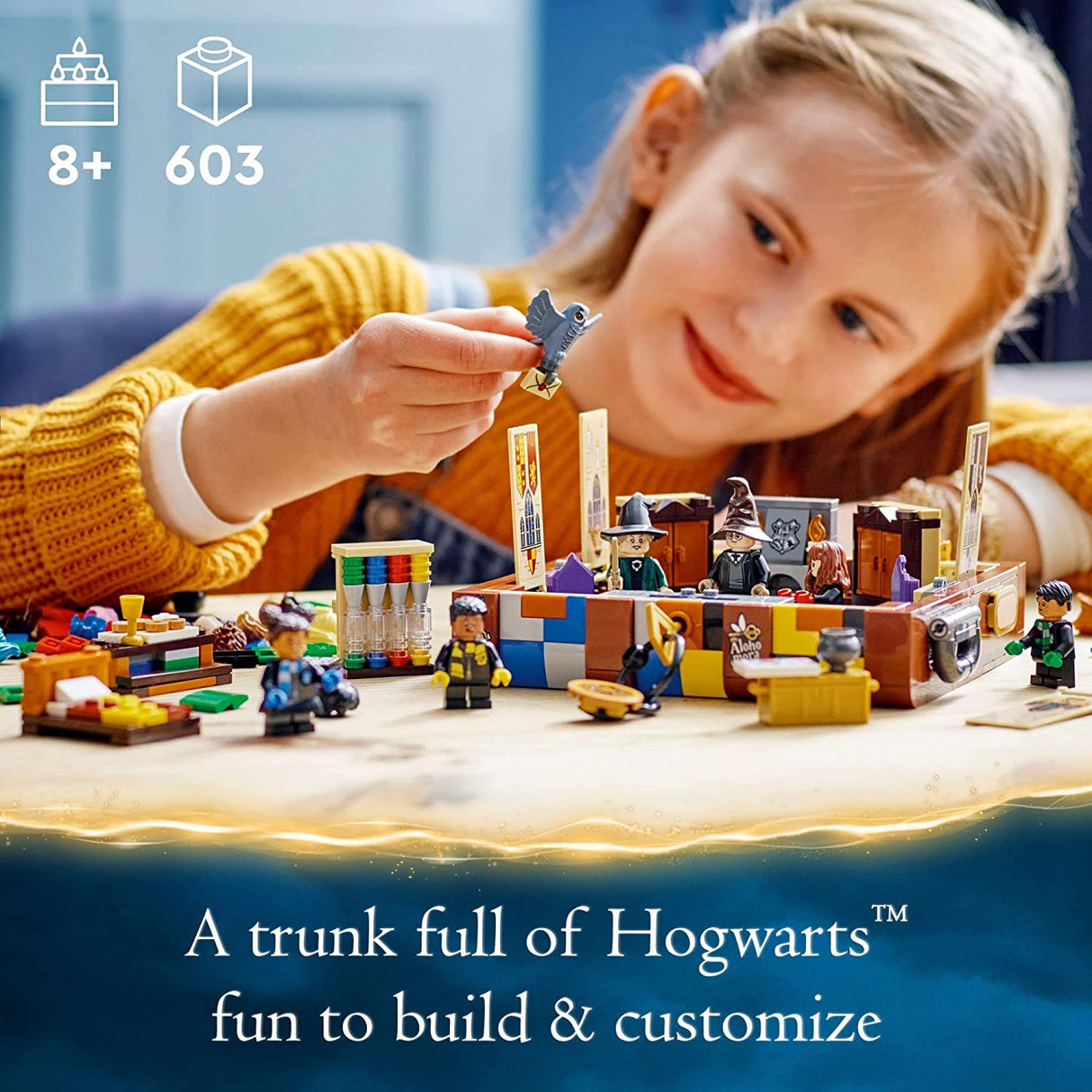 LEGO Harry Potter Hogwarts Magical Trunk 76399 Juego de juguetes de construcción para niños, niños y niñas a partir de 8 años (603 piezas)
