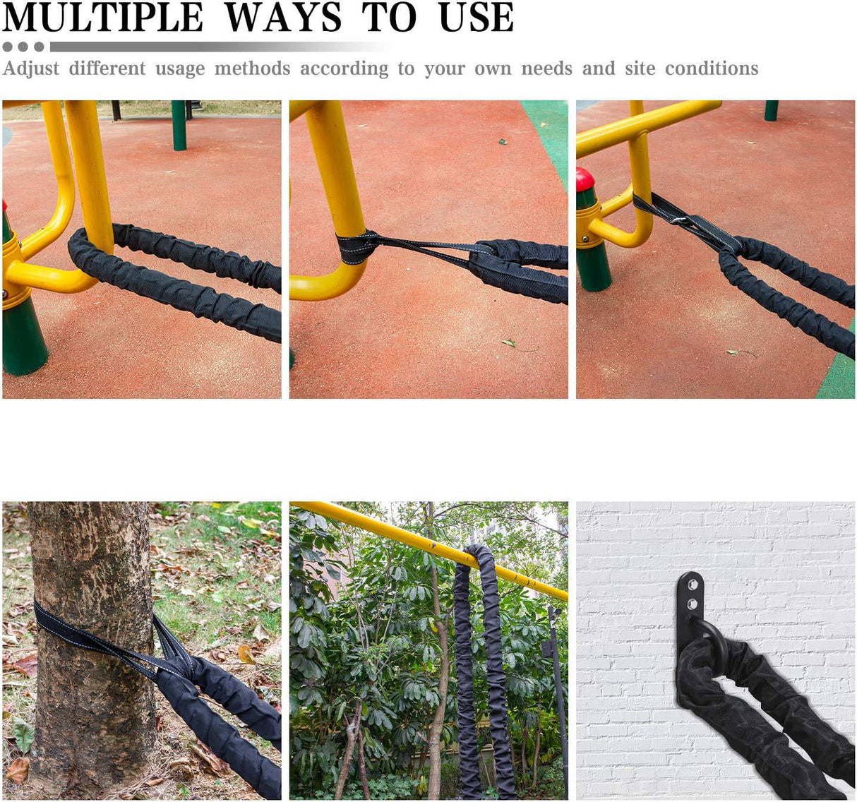 Brobantle - Cuerdas de batalla Cuerda de saltar Cuerda de batalla para entrenamiento de ejercicio